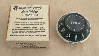 NOS Vintage Presto Loud Ring Round Flying Saucer Kitchen Timer