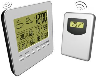 Wireless Indoor/Outdoor Weather Station Alarm Clock 08c