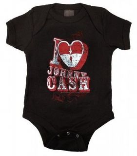 Love Johnny Cash Onesie Baby Bodysuit   Officially Licensed by 