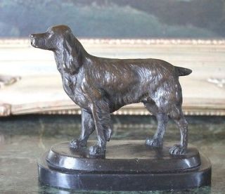 English Cocker Water Spaniel Boykin Bronze Marble Dog Statue Breeder 