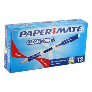Papermate Clearpoint Mechanical Pencils, 0.9mm, Royal Blue Barrel 
