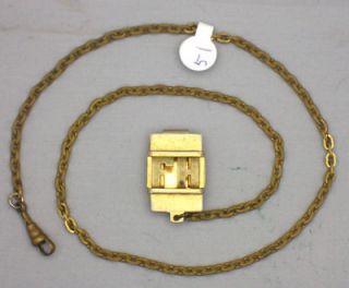 18.5 Inch Pocket Watch Solid Brass Chain With A Belt Loop With The 