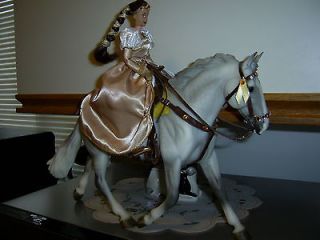 breyer light draft horse with doll a saddle set
