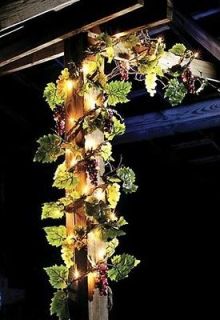 New Lighted Grape Twig Garland vineyard Wine Themed Home Patio Decor