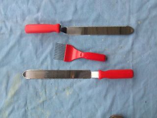 Two Stainless Steel Uncapping Knives and Capping Scratcher Beekeeping 