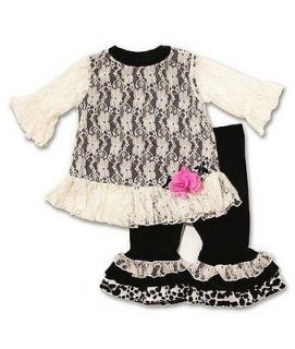 New Girls Boutique Peaches n Cream 5 Lace outfit Christmas Holiday 