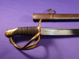 Beautiful Antique French Model 1821 Cavalry Sword Saber with Scabbard