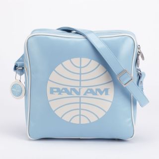 New Pan Am Innovator Vintage Flight Blue Handbag 60 70s Messenger 
