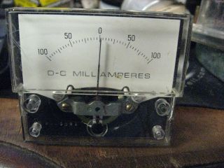 Vintage General Electric D C Milliamperes Panel Meter Untested