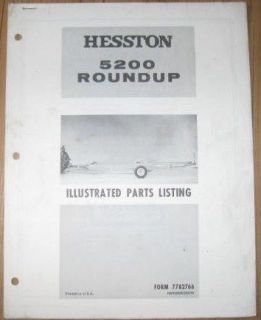 Hesston 5200 Roundup Parts list