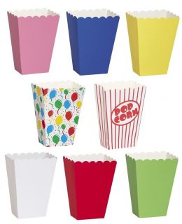 PARTY TREAT BOXES   Solid Colours & Patterned (Food/Loot Bags){fixed 