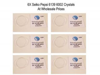 6X WATCH PLEXI GLASS CRYSTALS FOR SEIKO PEPSI 6139 6002 WHOLESALE 33mm 