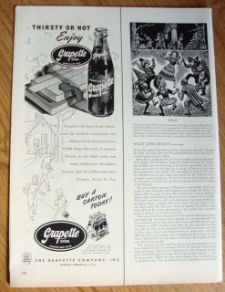 1950 Grapette Soda Ad Students Everywhere