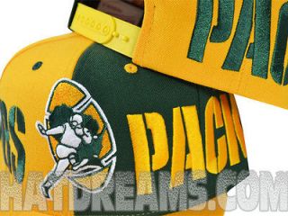 Green Bay Packers THE SPLIT Authentic Mitchell & Ness NFL Snapback