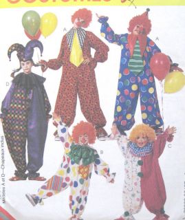 Childs Clown Costume Pattern 8869 Jumpsuit Collar Tie