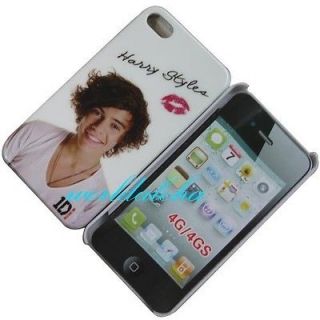 New White Harry Styles One Direction Hard Back Cover Case For iPhone 4 