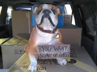 ENGLISH BULLDOG STATUE WELCOME/ YOU WANT SOME OF THIS DECOR CANINE 