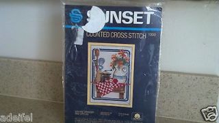   Cross Stitch Kit   Coffee Grinder and Apples   Kitchen   Flowers