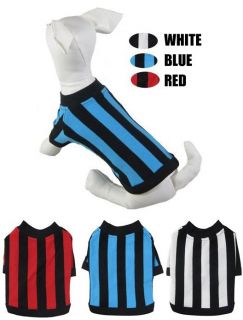 Pet Supply Wholesale Dog Clothes Sport Football T shirts Striped ITALY 