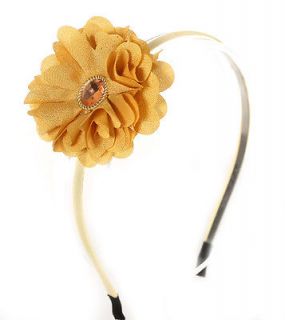   New fashion style VIVID Color Fabric Flower Accent Headband Hair Piece