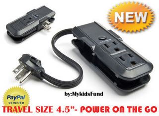 TRAVEL DAILY DEALS DBL SIDED power strip w/3 outlets**HOLID​AY GIFT 