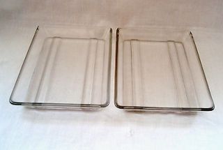 Antique Vintage Clear Glass Darkroom Photo Developing Trays
