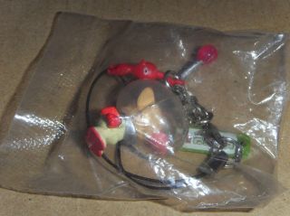 Pikmin 2 YUJIN Figure Strap   New Sealed Captain Olimar and Red Flower 