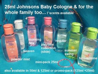 25ml mini Johnsons Baby Cologne Gentle Perfume Scents selection men 