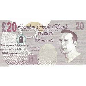 DOCTOR WHO PHIL COLLINSON £20 NOTE PROP FROM RUNAWAY BRIDE DR WHO 
