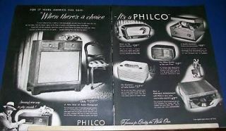 1947 Philco Radio/Phonogra​ph 6 models Bing Crosby Ad