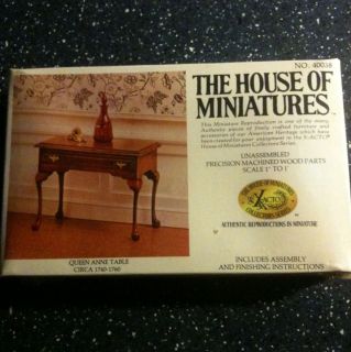 The House Of Miniatures Doll Furniture Kit Queen Anne Table Circa 1740 