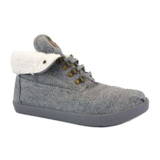 Toms Highlands Botas Fleece Womens Laced Wool Mid Trainers Grey