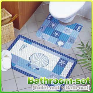 2PC Bathroom Mat Set(Choose Design)Anti sl​ip Safety Mat