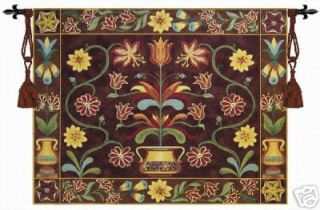 Beautiful Flower Pot Tapestry Wall Hanging, 54x42