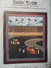 Sewing Pattern Quilt RACIN RICHIE Car Race Nascar Track Blanket Flags