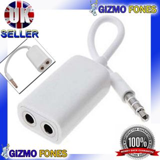   DUAL HEADPHONES ADAPTOR SPLITTER PLUG FOR LG DOUBLE PLAY S367 TOWN