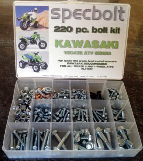   Kawasaki Tecate KXF250 KLT KXT 3 4 wheeler ATV Bolt Kit fender plastic