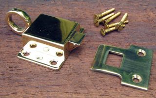 Solid Brass Reproduction Transom Window Latch ( Polish Brass Lacquer 