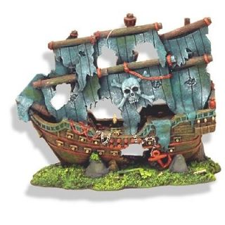 Sunken Pirate Ghost Ship 1521 ~ aquarium ornament fish tank decoration