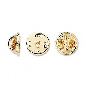 100 Gold Plated Tie Tac/ Lapel Pin Squeeze Clutch Backs