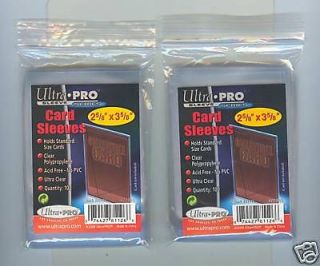 200) BRAND NEW ULTRA PRO CARD SOFT PENNY SLEEVES, ACID FREE, CLEAR 