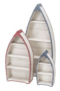 Benzara 41273 44 in. x 30 in. x 19 in. H Wood Boat Shelf Set of 3