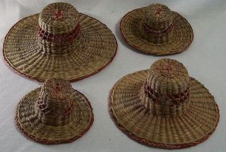New Straw Hat Lots Sizes 4 5 6 7 For Dolls Snowmen Scarecrow Craft 