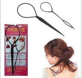 1set Portable Magic Hair Pattern Pull Pin Bun Maker Clip