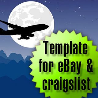 AuctionTemplat​e w/ Free Hosting Airplane Flight Flying Theme