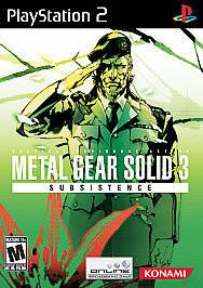 METAL GEAR SOLID 3 SUBSISTENCE PS2 PLAYSTATION 2 COMPLETE GAME