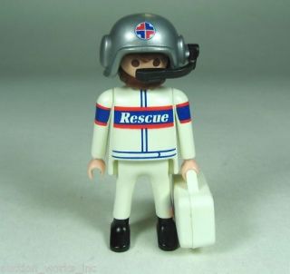 Playmobil Air Rescue Figure w/ Helmet Medical Kit Helicopter Pilot