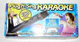   TV Emerson Plug N Sing Karaoke Microphone Compatible  Games Player