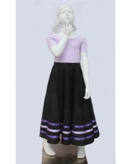 Ellis Bella character skirt for ballet size K6 to K12+ Purple ribbon