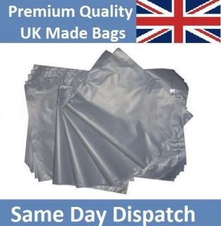 100 Mixed Large Grey Mailing Postage Poly Plastic Bags